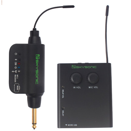 SKYSONIC U段無線耳掛式麥克風 | 無線傳輸30米 | 鋰電池充電